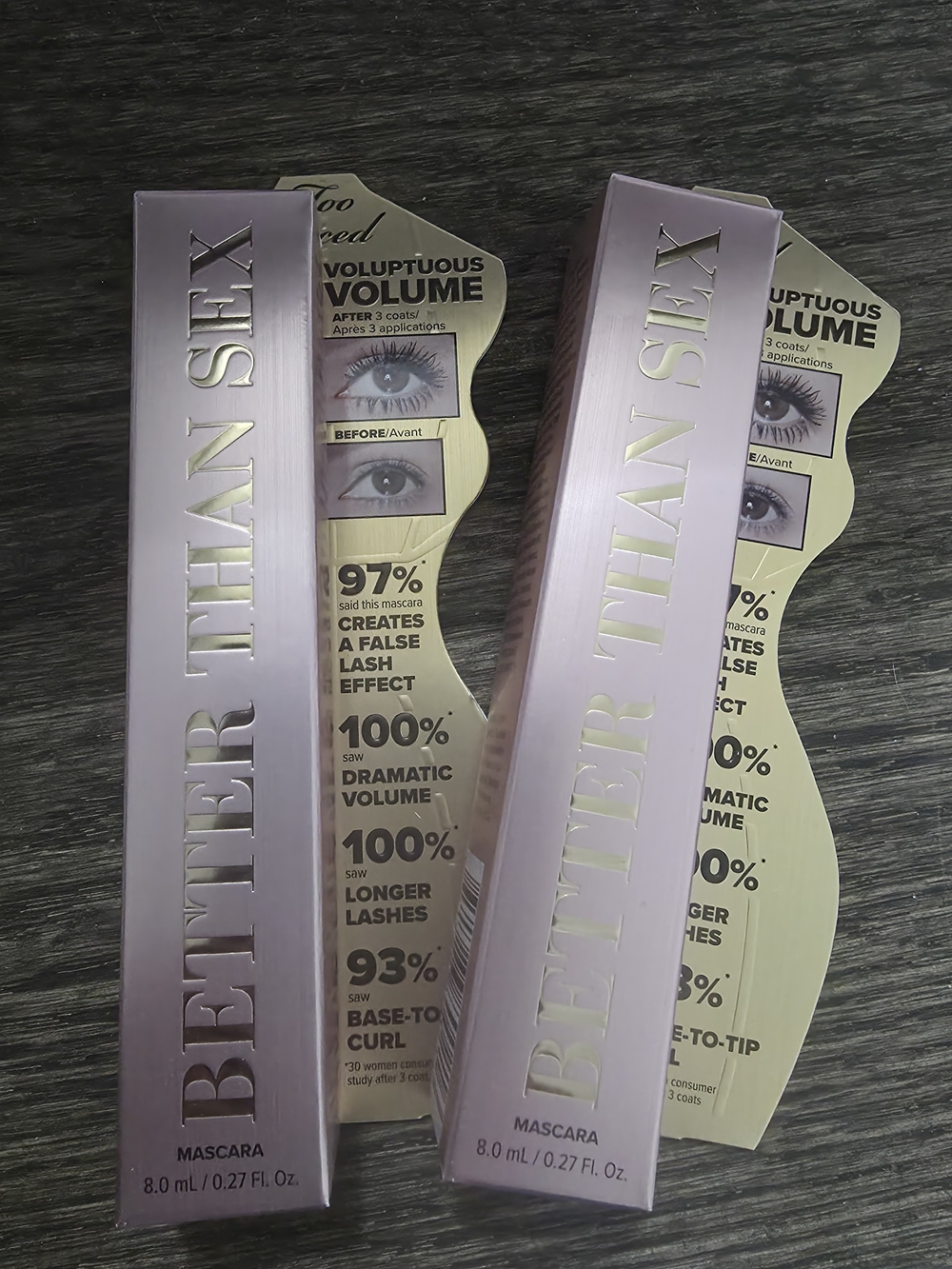 2 × Too Faced Better Than Sex Mascara